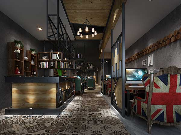 网吧翻新,重庆万山装饰工程公司,县城网吧翻新